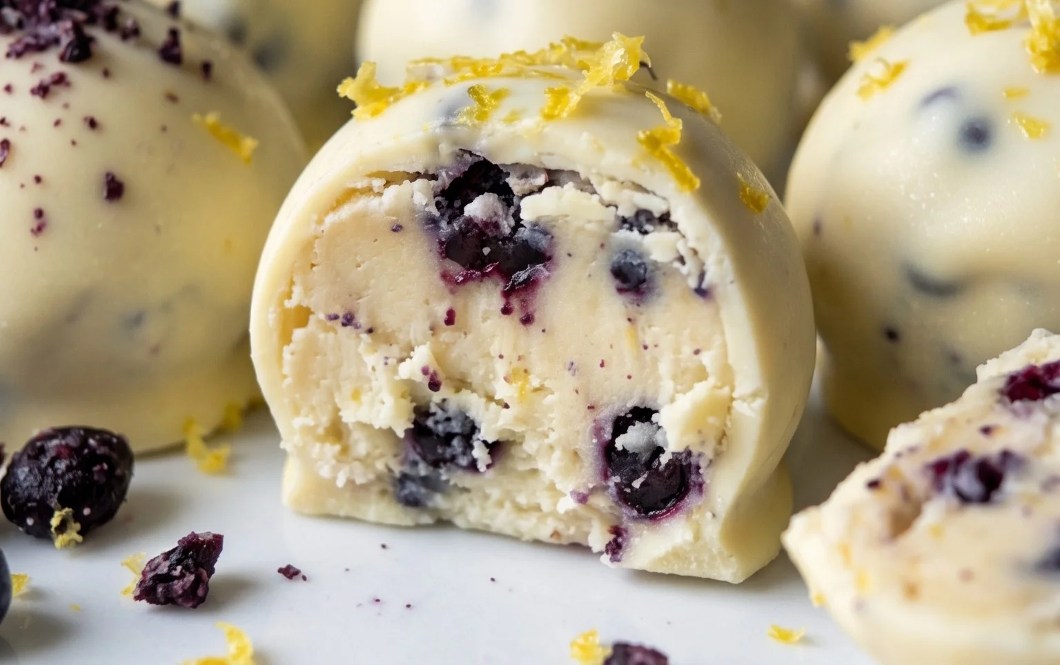 LEMON BLUEBERRY TRUFFLES 