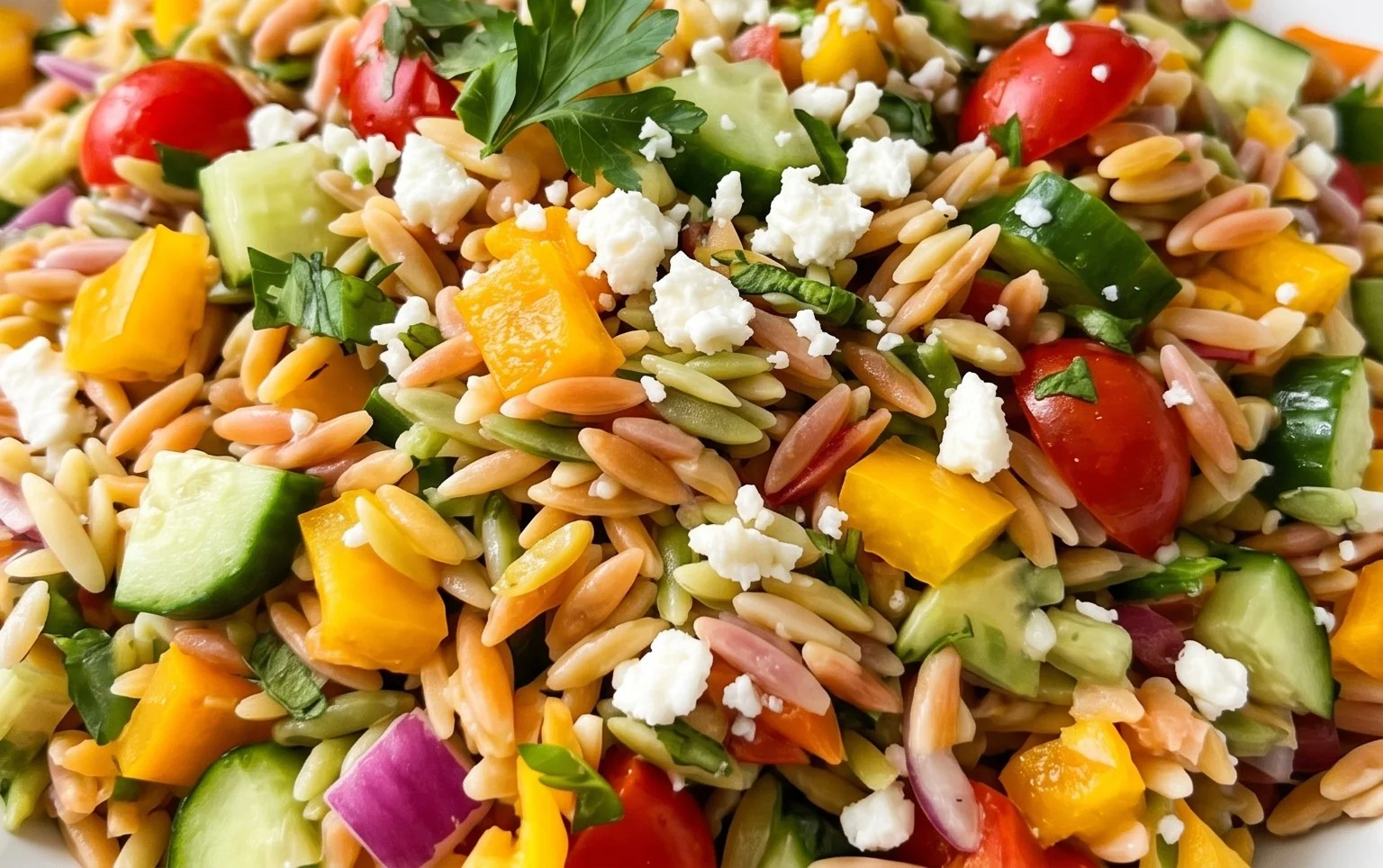 Rainbow Orzo Salad