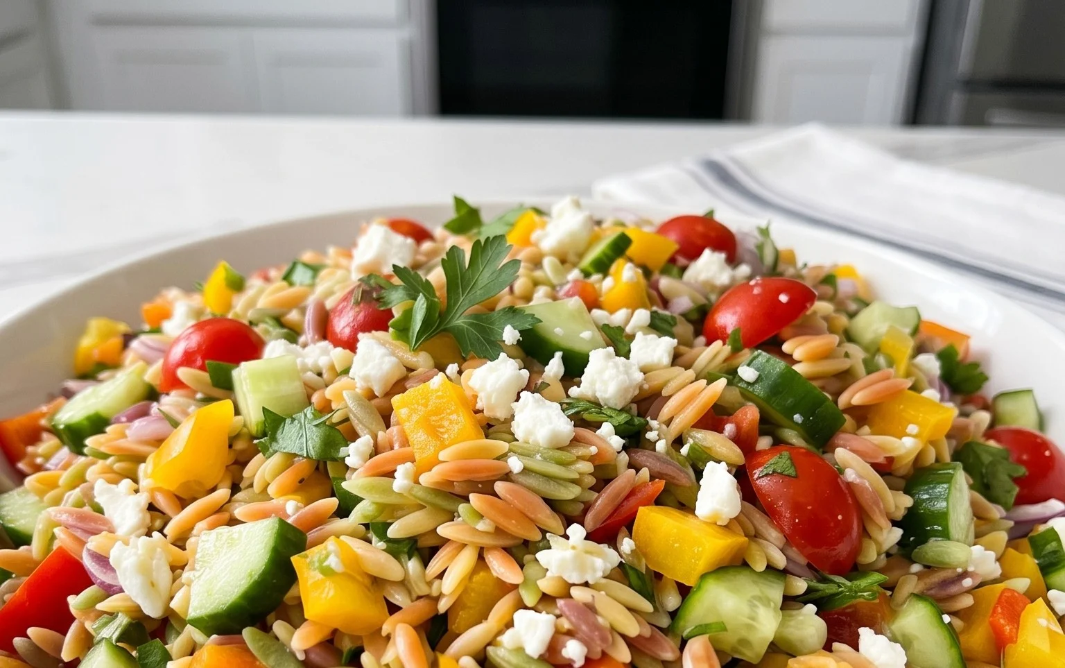 Rainbow Orzo Salad
