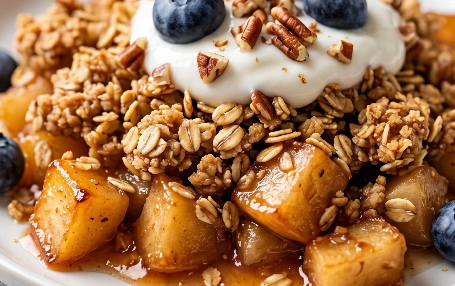 Healthy Breakfast Apple Crum extractble