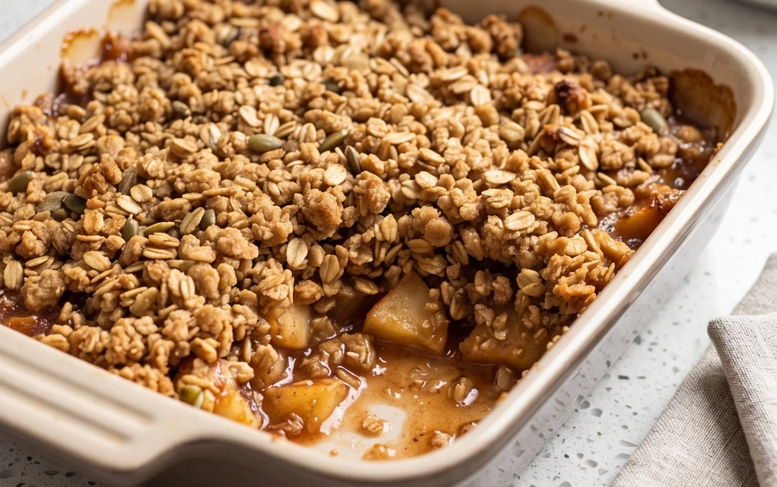 Healthy Breakfast Apple Crum extractble