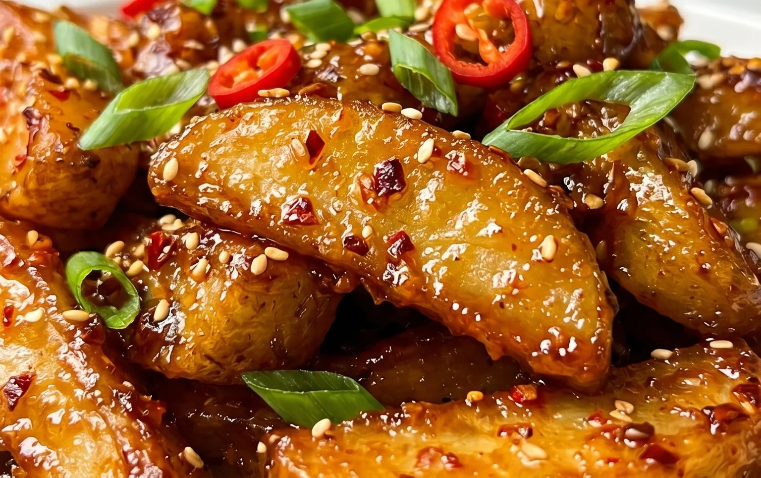 Crispy Honey Chilli Potatoes