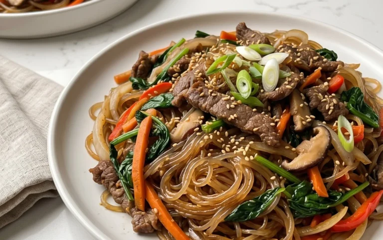 Japchae (Korean Glass Noodle Stir Fry)