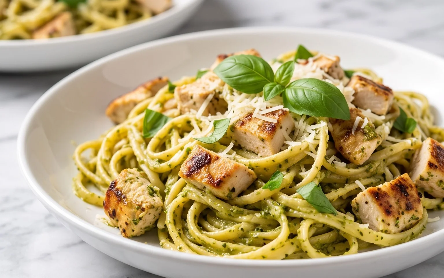 Creamy Chicken Pesto Pasta