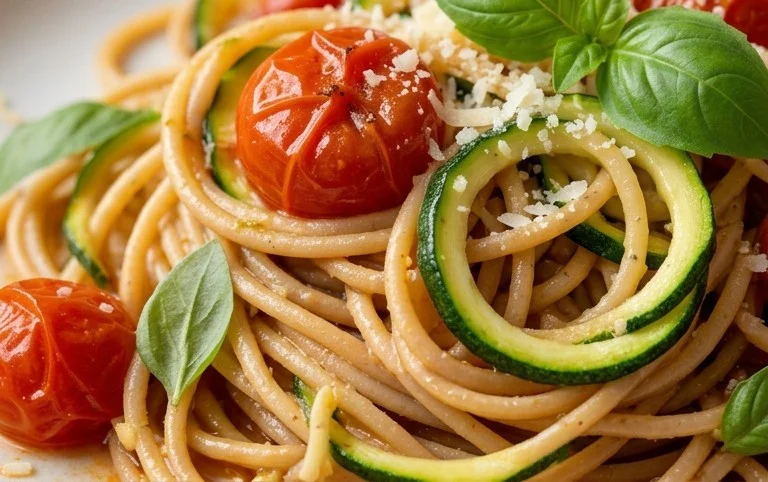 Healthy Tomato Zucchini Pasta