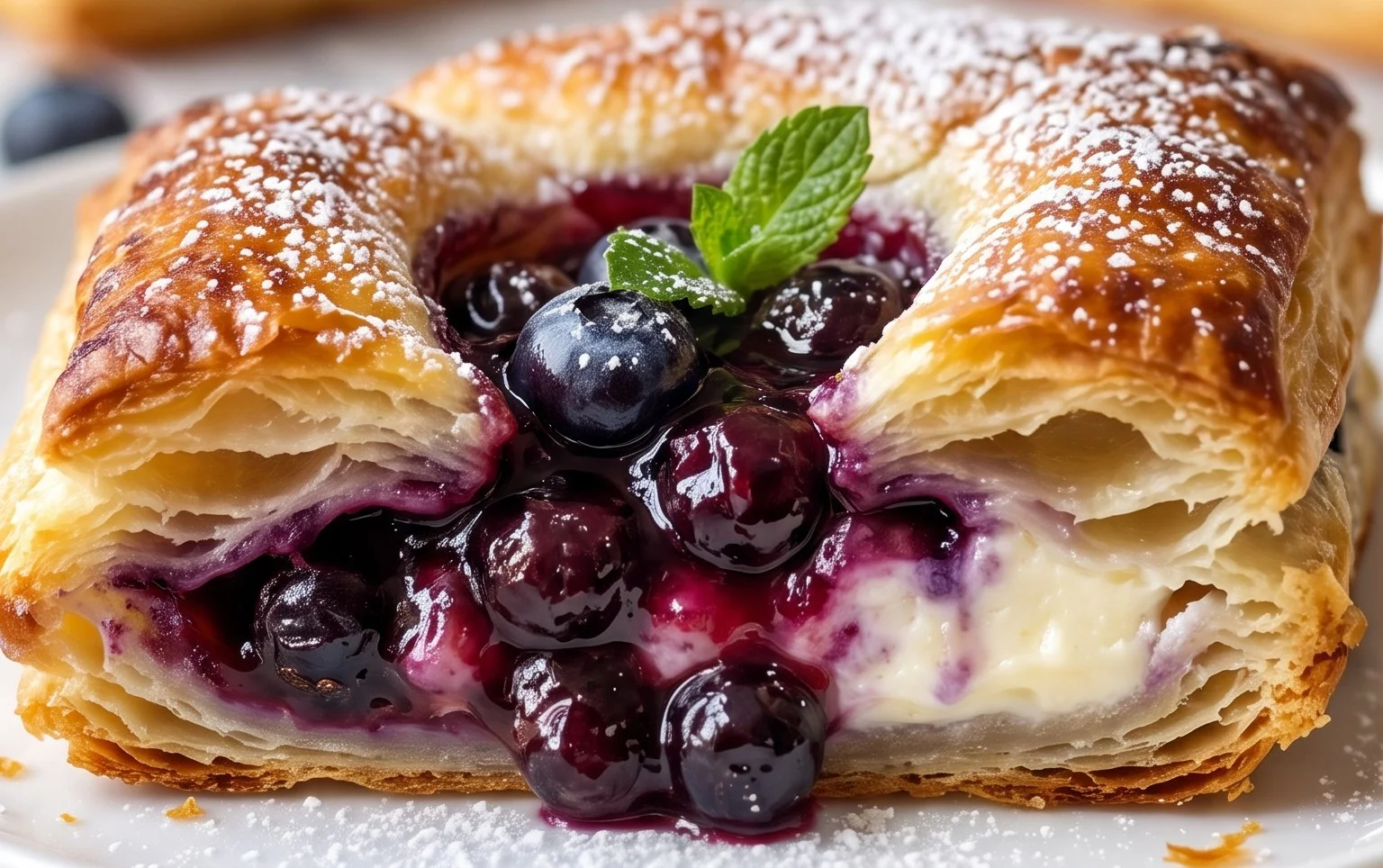 Blueberry Cream Cheese Puff Pastry