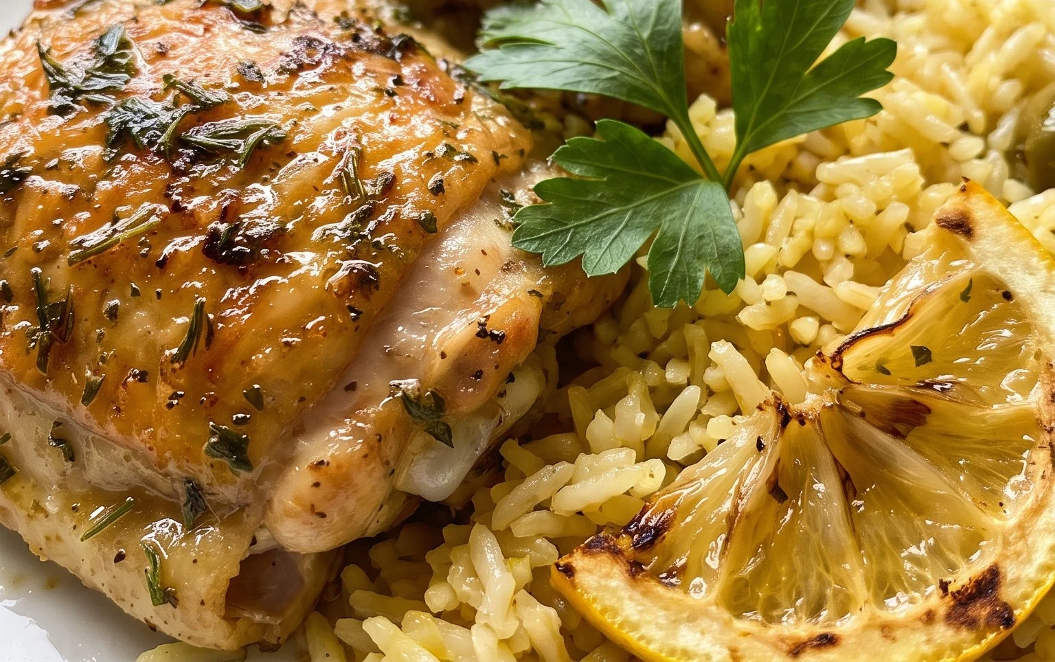 Greek Chicken and Lemon Rice (30 Minutes, One-Pot)