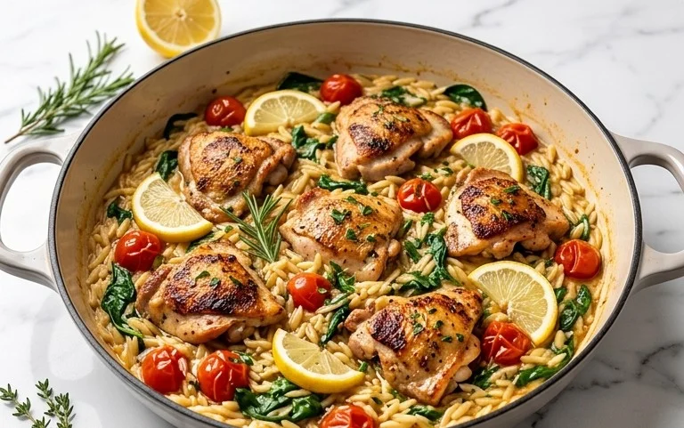 Chicken Orzo (30-Minutes, One-Pan)