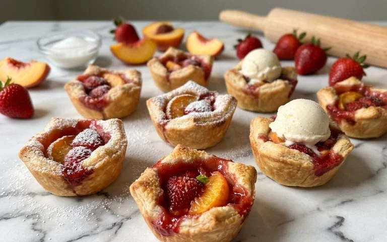 Strawberry Peach Pie Bites