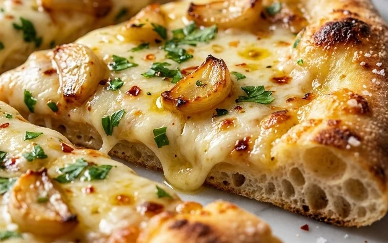 buttery garlic pizza