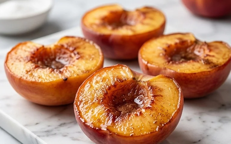 Cinnamon Sugar Baked Peaches