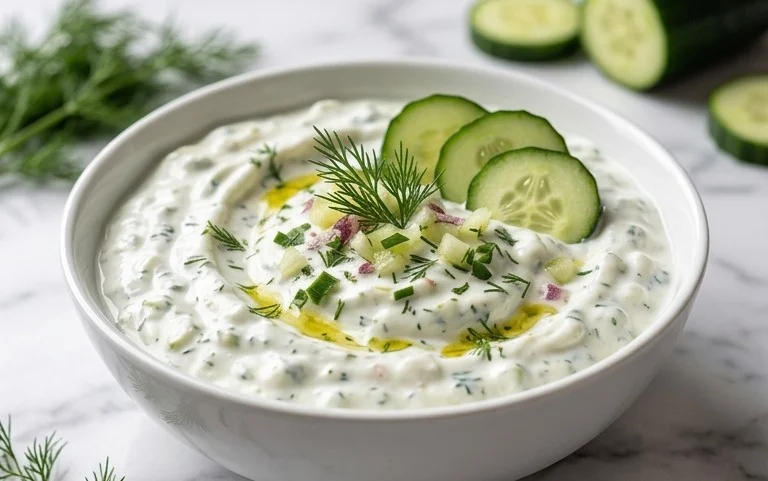 Cucumber Dip with Sour Cream and Dill