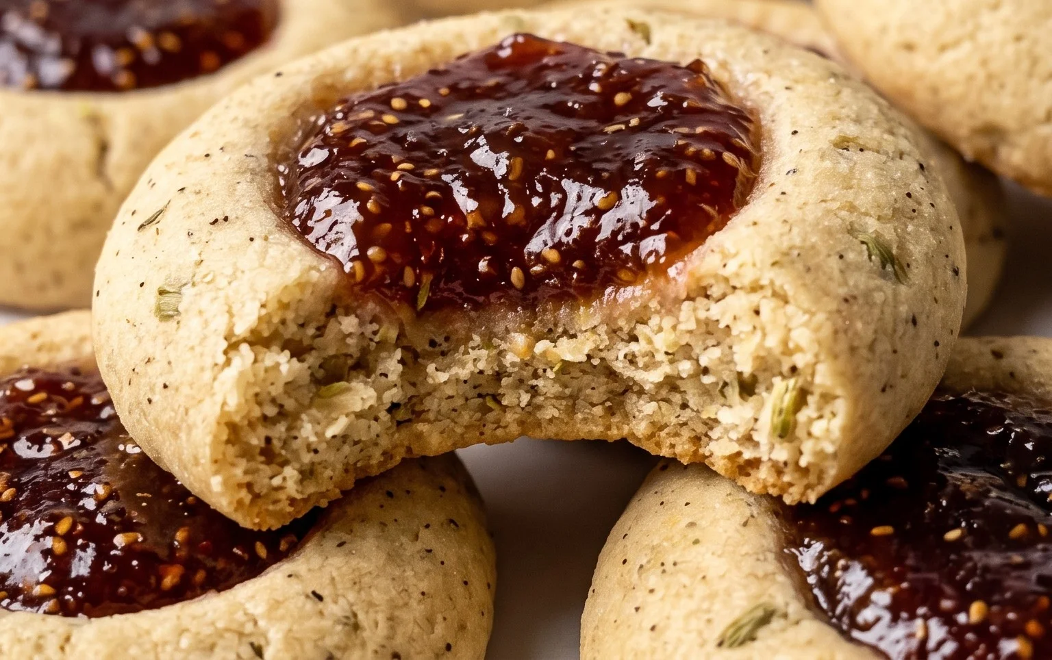 Cardamom Fig Thumbprint Cookies