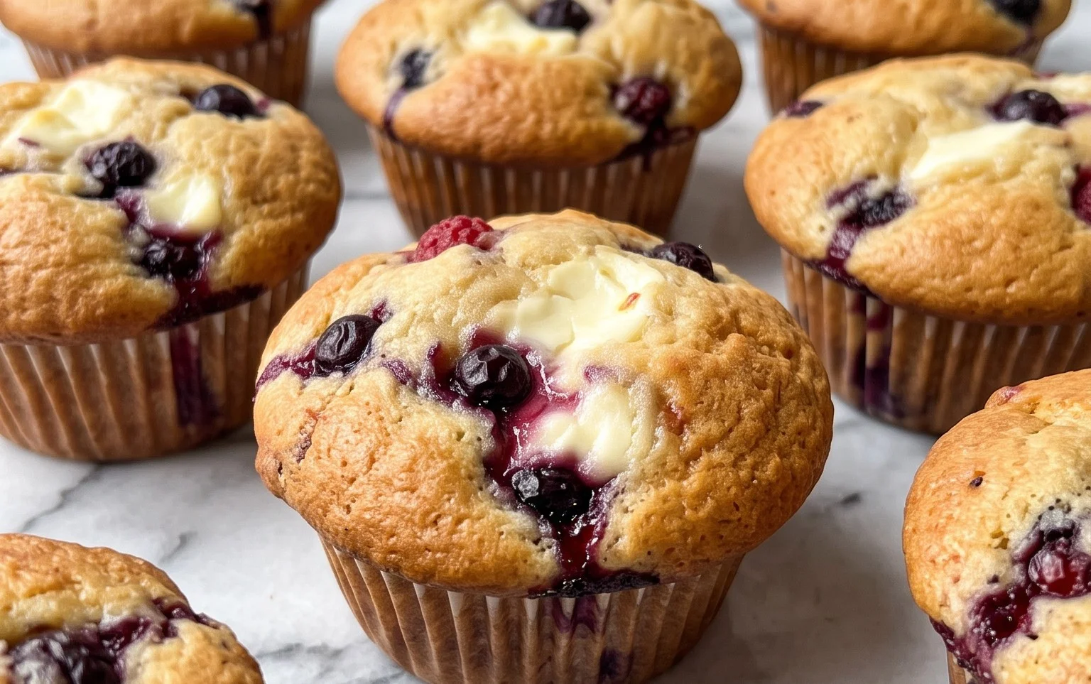 Berry Cream Cheese Muffins