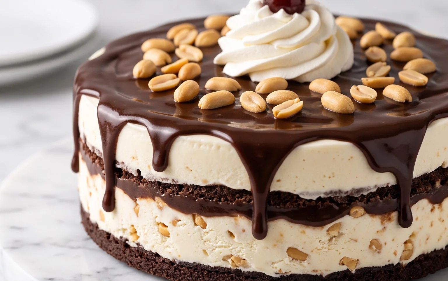 Buster Bar Ice Cream Cake
