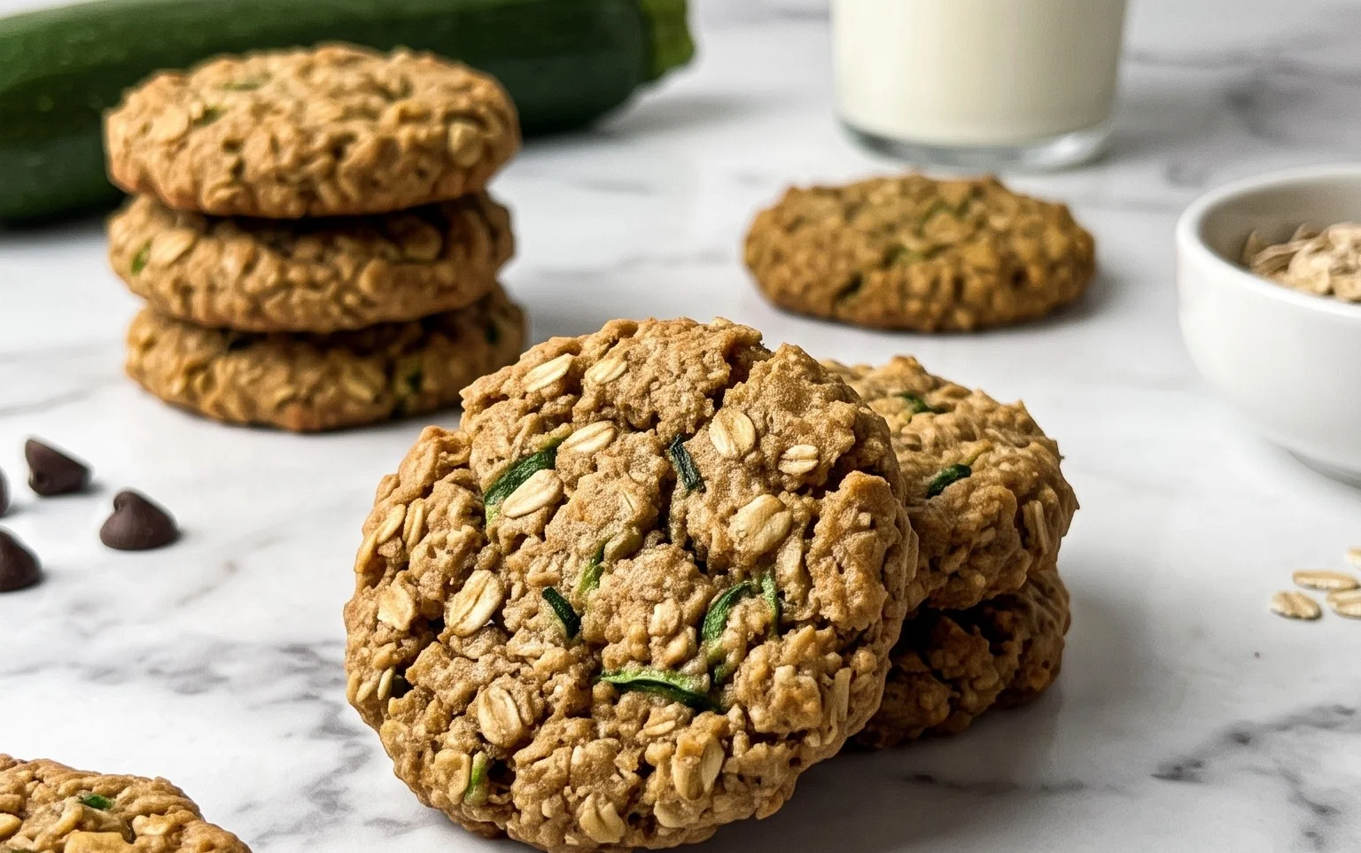 Healthy Zucchini Oatmeal Cookies