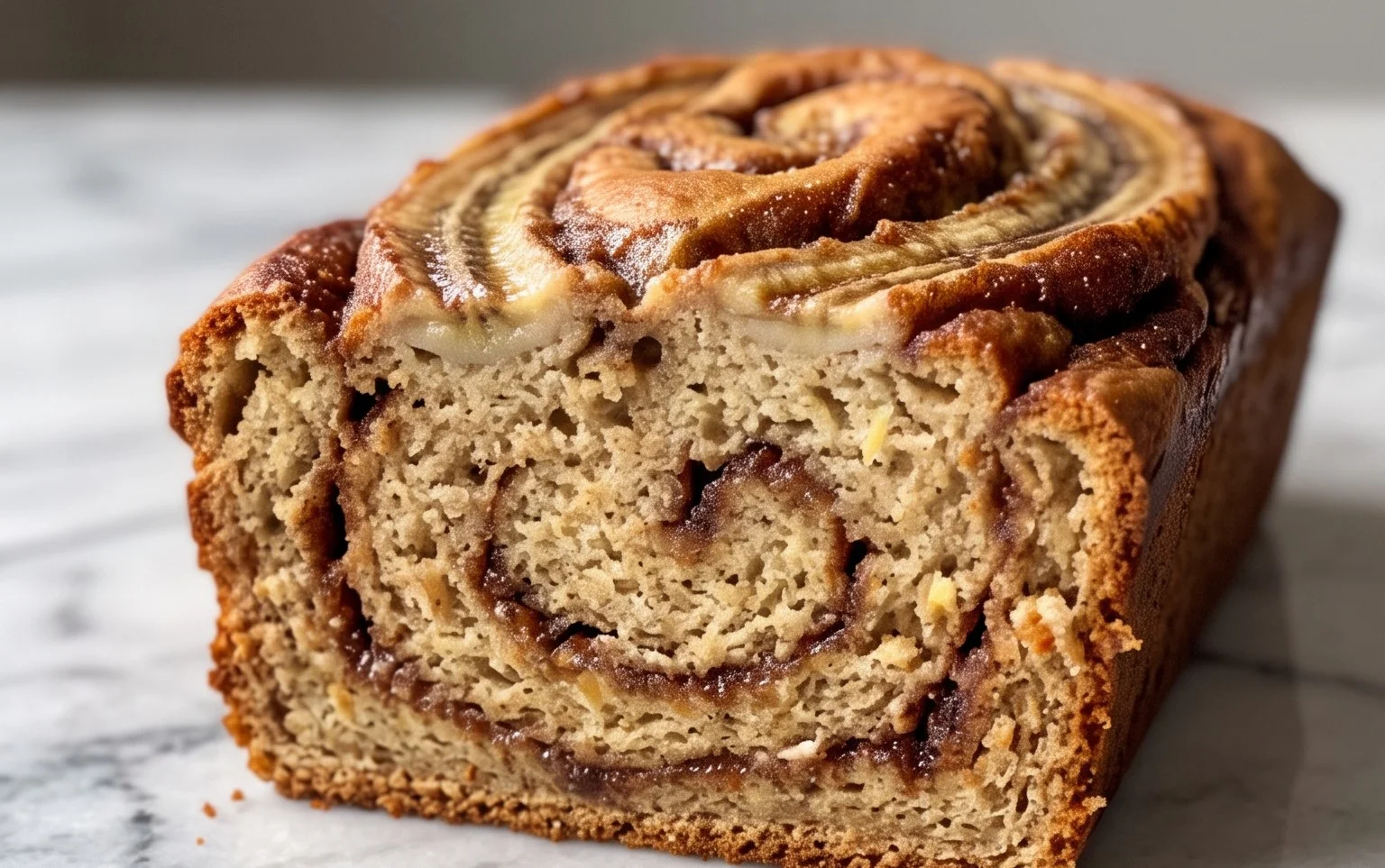 Cinnamon Roll Banana Bread