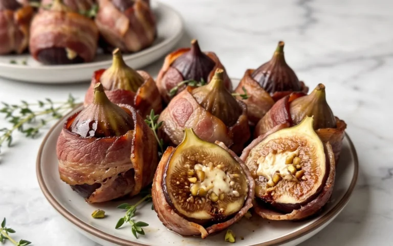 Beef Bacon Wrapped Stuffed Figs