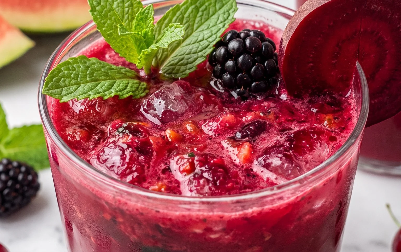 Watermelon Cherry Berry Beet Juice