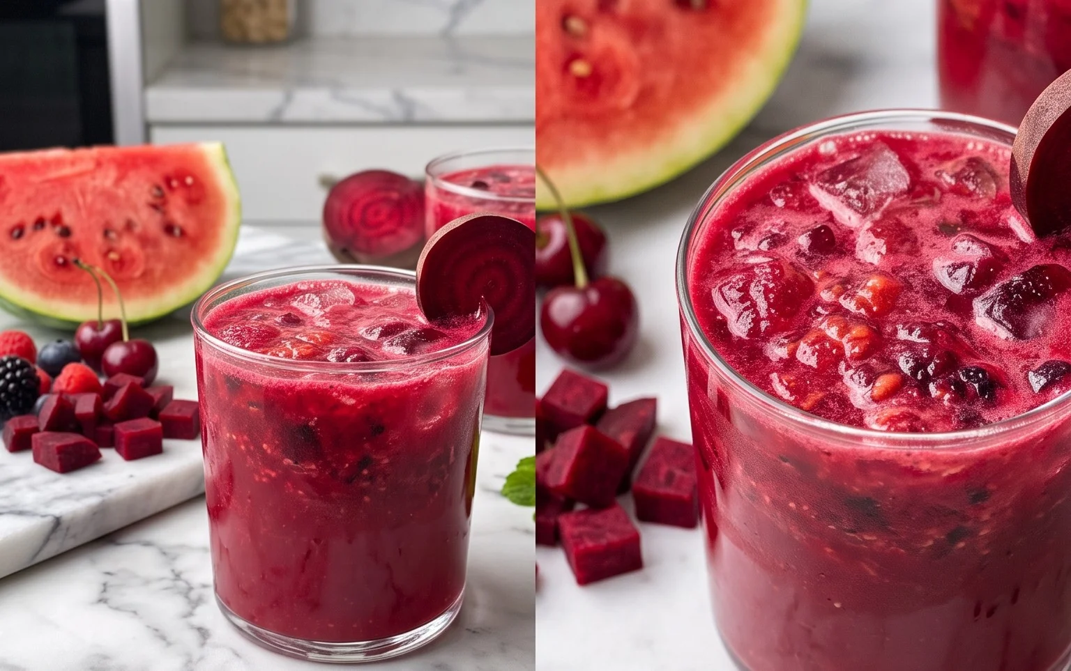 Watermelon Cherry Berry Beet Juice