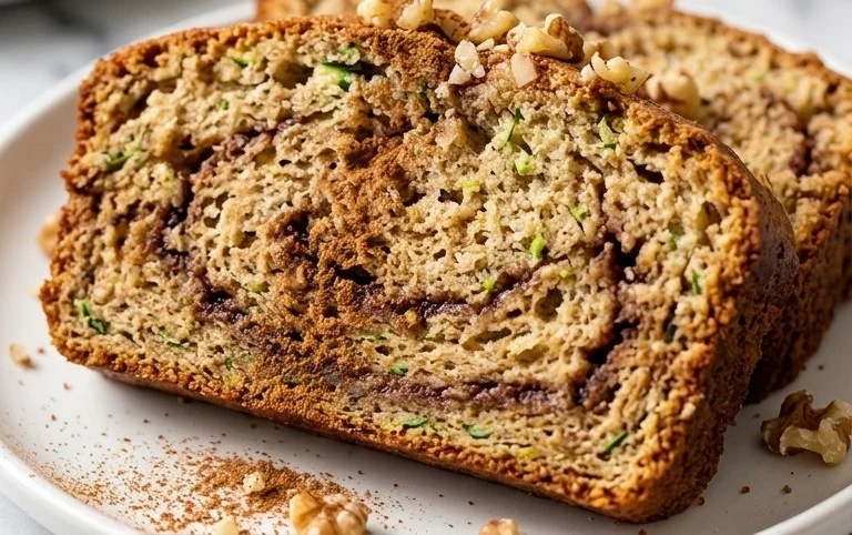 Moist and Delicious Cinnamon Swirl Zucchini Bread