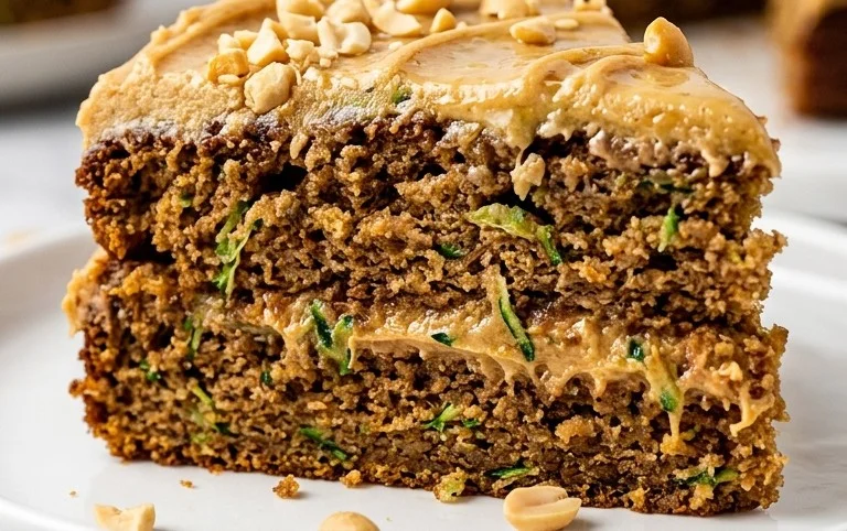 Moist Peanut Butter Zucchini Cake Recipe